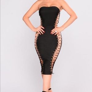 Fashion Nova Stacey Lace Up Dress